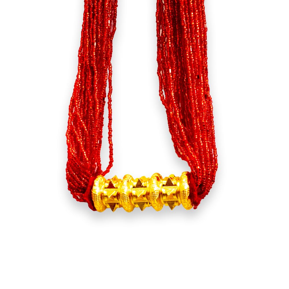 Traditional Nepali Red Tilhari Pote Mala Necklace For Womens (B0DHQXNY2M) Amazon Price History, Amazon Price Tracker