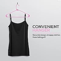 Vista 3 de Utopia Home Perchas de plástico, paquete de 50 unidades, perchas con ganchos, duraderas y ahorran espacio (rosa)