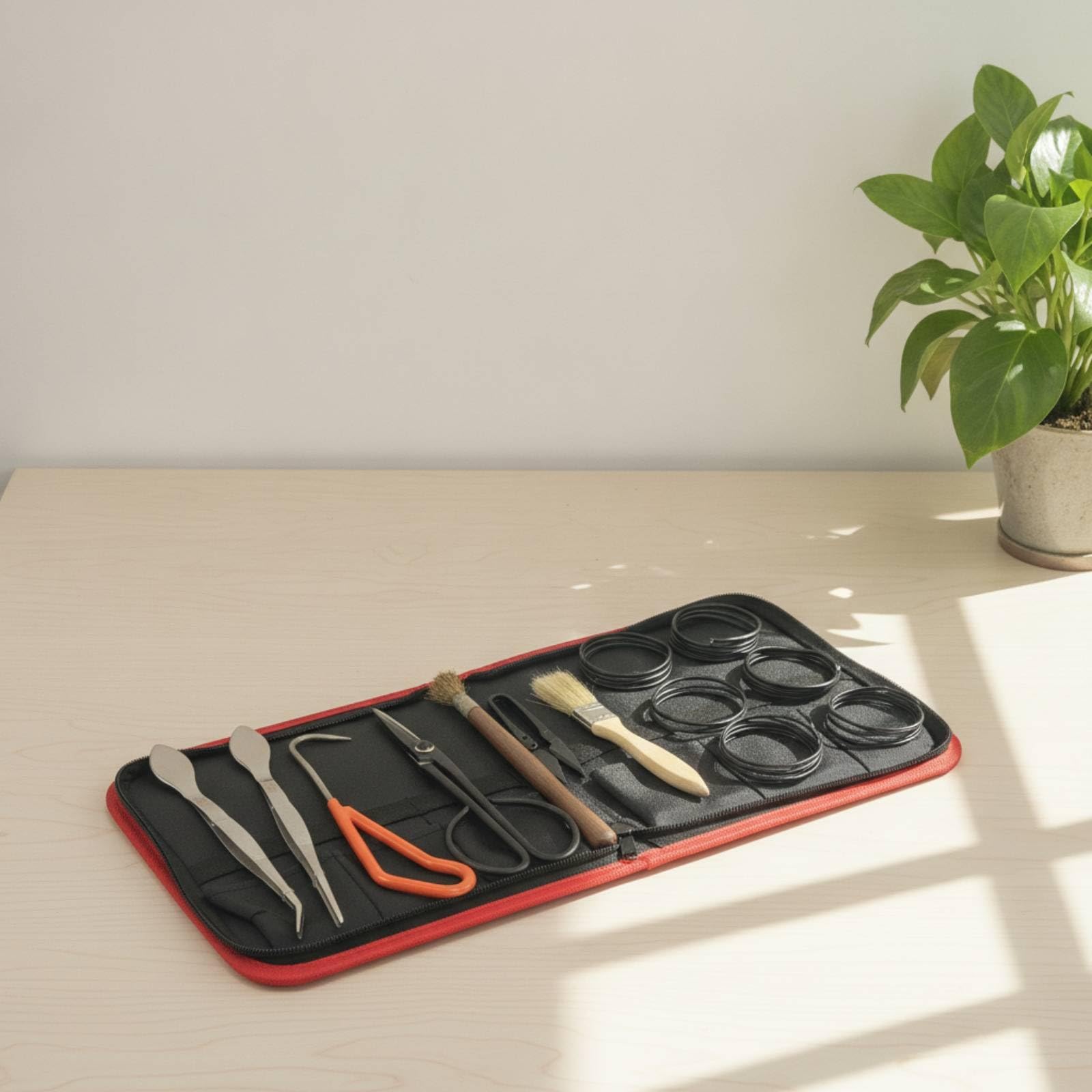 Baoblaze Sécateur Précision avec Kit Complet d'Outils Jardinage Étui à Rouleau pour la Taille s Fleurs la Culture en Surface et Le Transport vers Le Jardin
