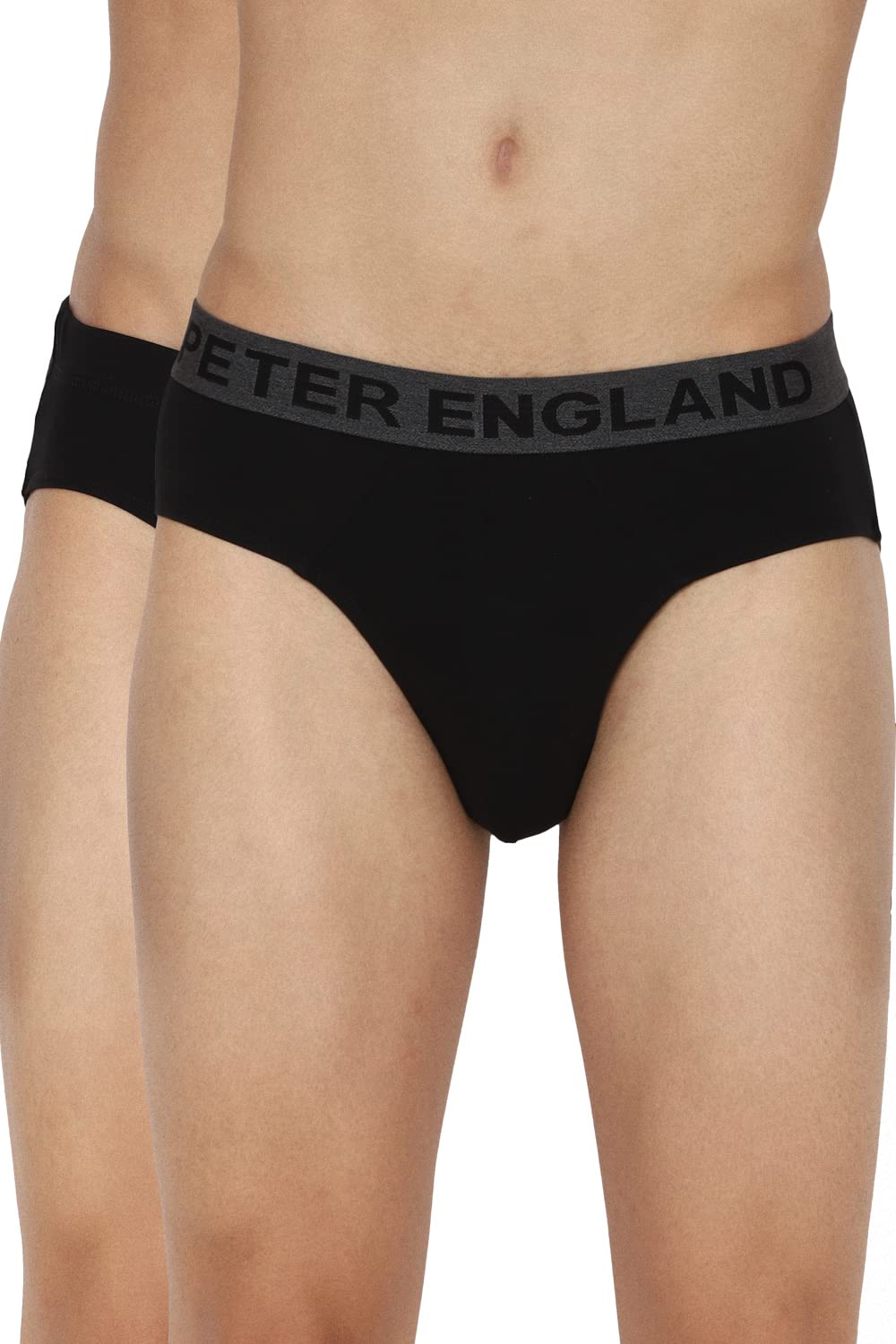 peter england Men's Cotton Blend Modern Solid Briefs (Pack of 2) (PEBFMRGBQ54369_Black_2XL)-picture-12