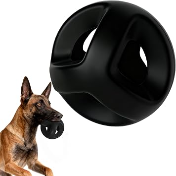 PetiFine Tough Dog Balls, Large Dog Toys for Aggressive Chewers, Interactive Dog Toy Balls Outdoor, Chew Toys for Medium Large Breed Non-Toxic Natural Rubber, 4.5"