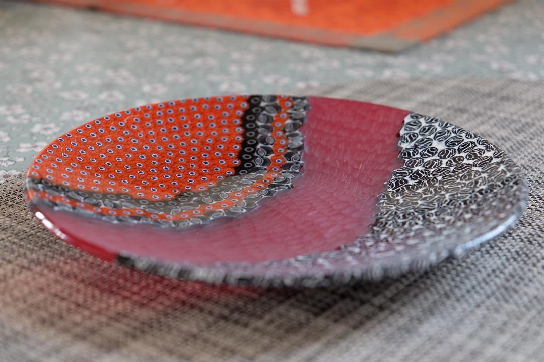 ベネチアンガラス ヴェネチアングラス ミルフィオリ プレート ムリーニ ムリーネ ベネチアンガラス ヴェネチアングラス ミルフィオリ プレート