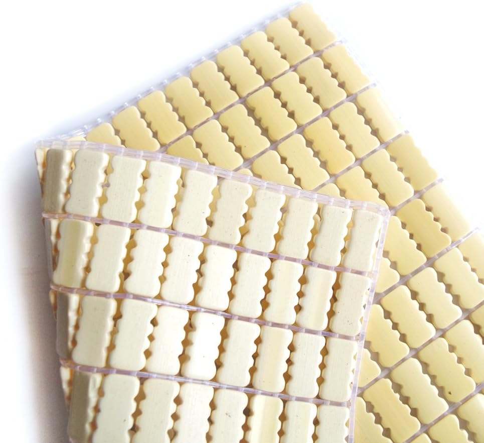 Square Bamboo Slices Seat Cushion Pad Breathable for Office Chair,Sofa Dining Chair,Car seat Cushion (Yellow, 40x40cm)