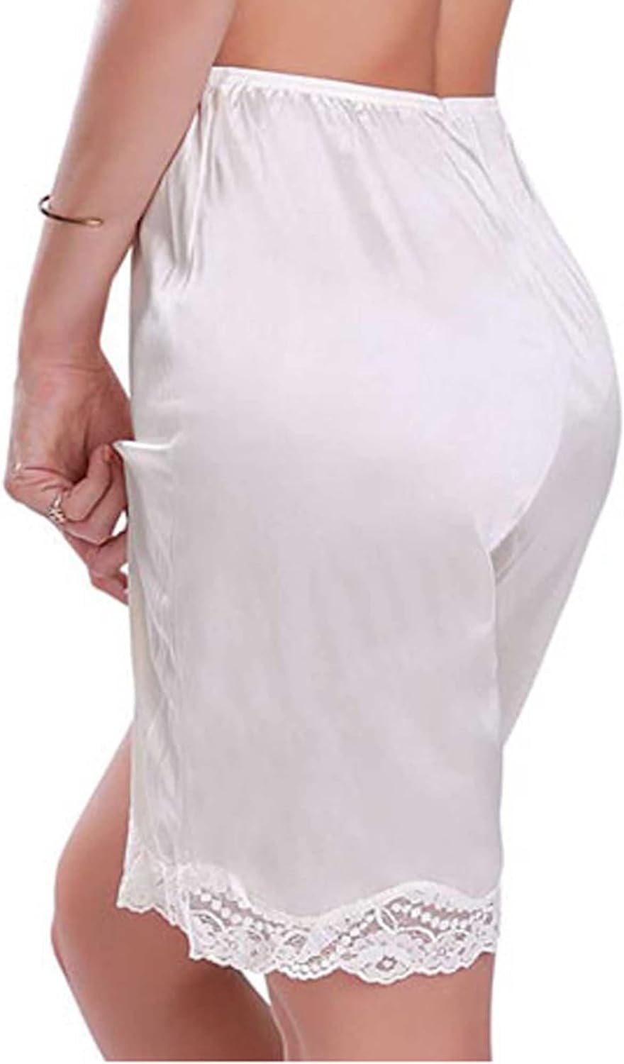 Pettipant Half Slip Shorts for Women Bloomers Wide Leg Pajama Pants Culotte for Split Skirt Lace Pettipants Snip - Image 3