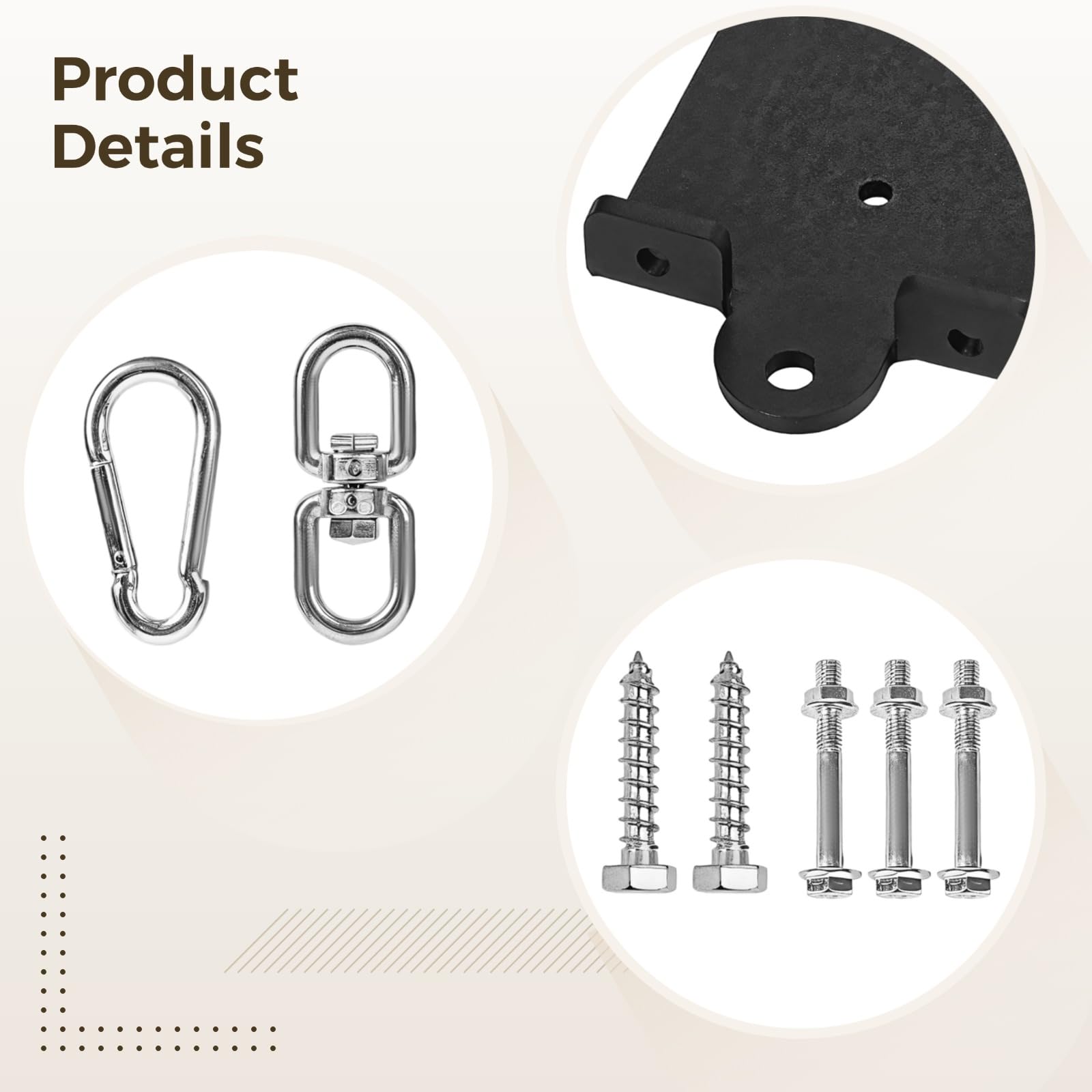 Supporto da soffitto per sacco pesante, gancio da soffitto per sacco da boxe, supporto in metallo per sacchi da boxe con gancio rotante, facile installazione per allenamento interno ed esterno
