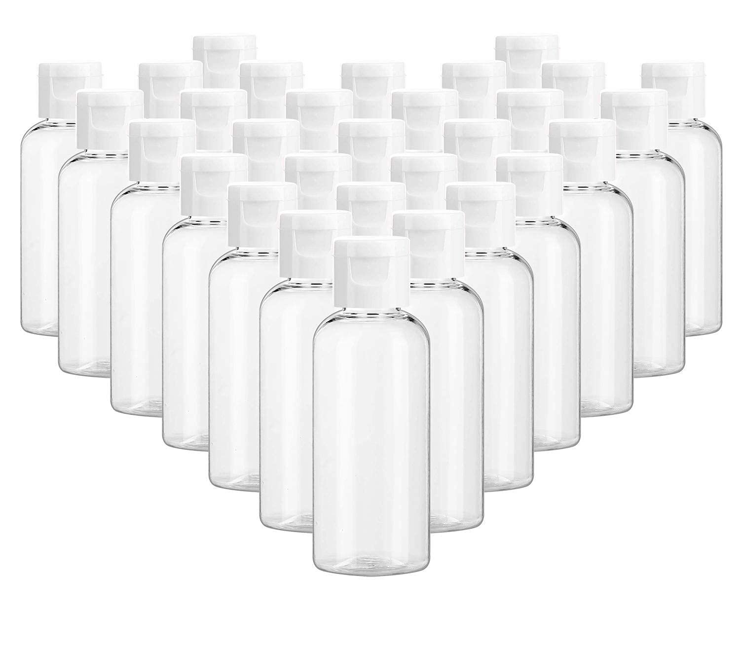 24pcs 20ml Empty Clear Plastic Sqaure Bottles Refillable Travel Size Cosmetic Containers Small Leak Proof Squeeze Bottles with White Flip Top Cap for Shampoo,Lotion and for Beauty use-image-46
