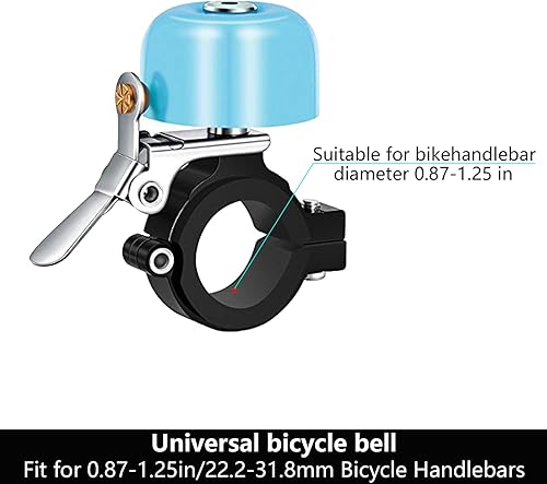 Miniatura 33 de Greallthy Bike Bell Classic Brass Bicycle Bell,Bike Bells for Adults Kids,Loud Sound Bells Fit for 0.87-1.25in/22.2-31.8mm Bicycle Handlebars,Road