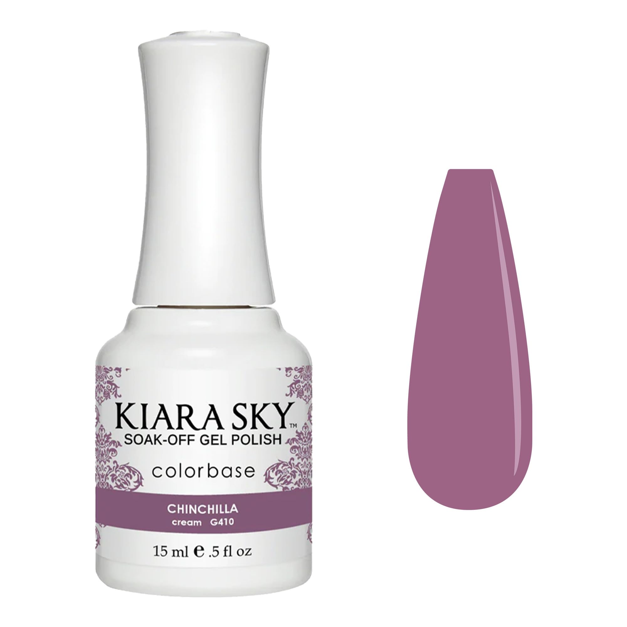 Kiara Sky Soak Off Gel Nail Polish 0.5 fl oz, CHINCHILLA (G410)