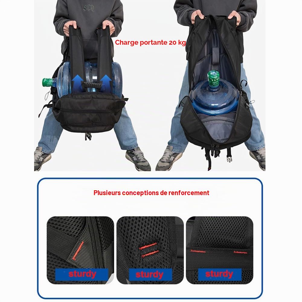 Sac a Dos Homme Travail, Extensible 60L 80L Sac a Dos Ordinateur, Sac a Dos Voyage Cabine Avion, Sacs à Dos pour Ordinateur Portable,Sac Ordinateur Homme