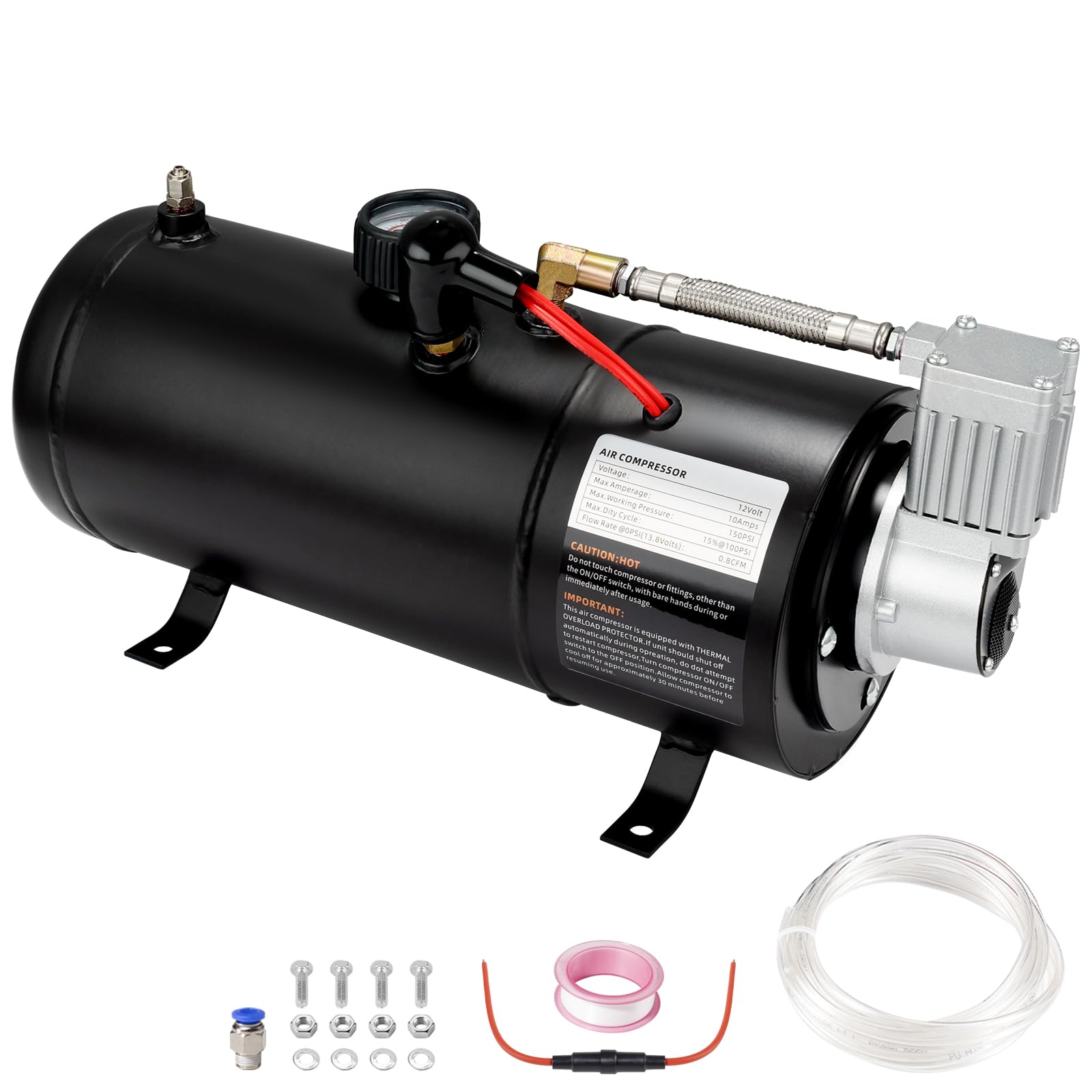 150 PSI 0.8 Gallon Air Compressor with Air Tank, Air Pump for Train Horn