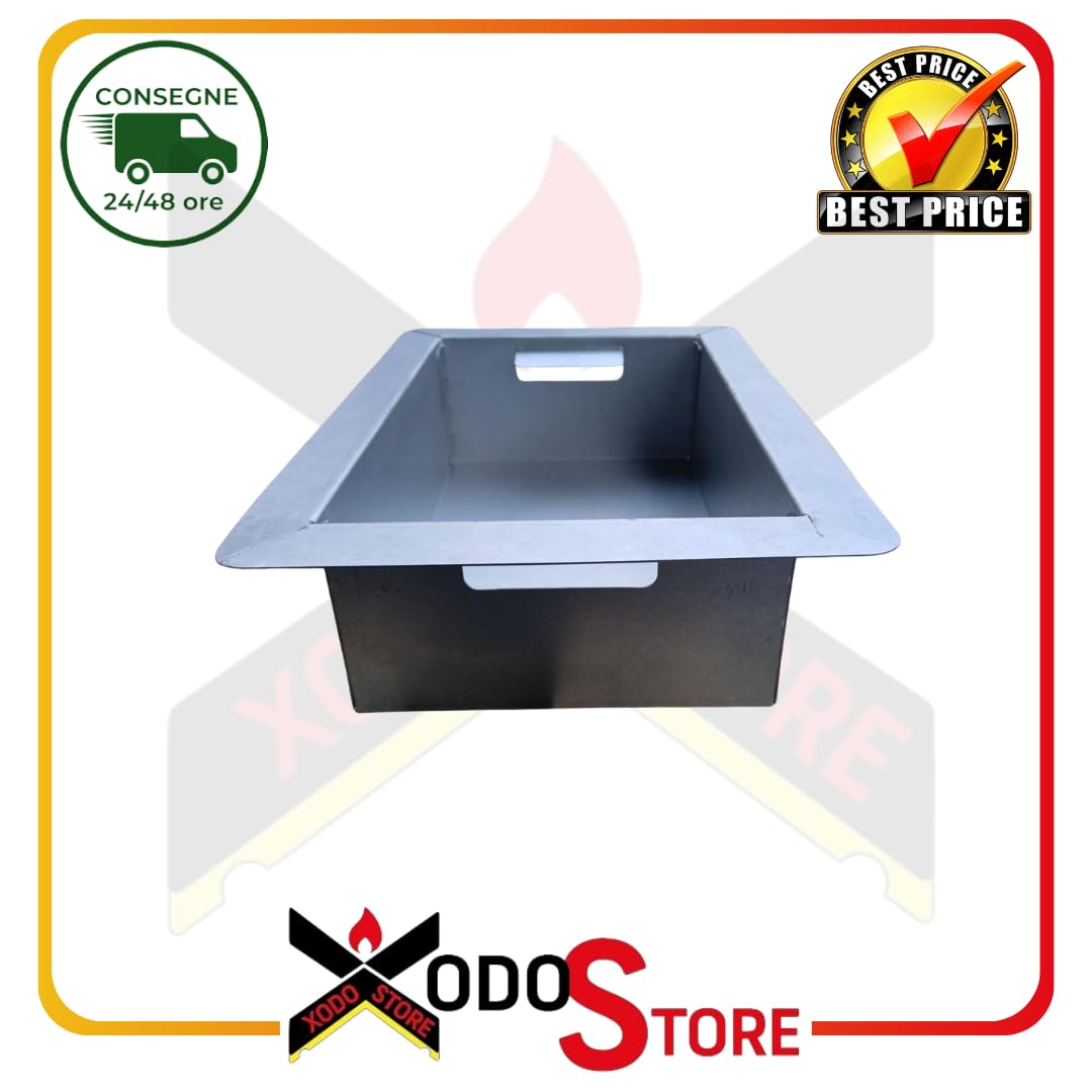 Cassetto Cenere 30×22 cm COMPATIBILE PALAZZETTI Cod. 165120020 in acciaio incato 215x294x85 mm Per Barbecue Diva, Malibu, Maxime, Miami, Capri, Gallipoli, Gargano, Levanto, Tropea