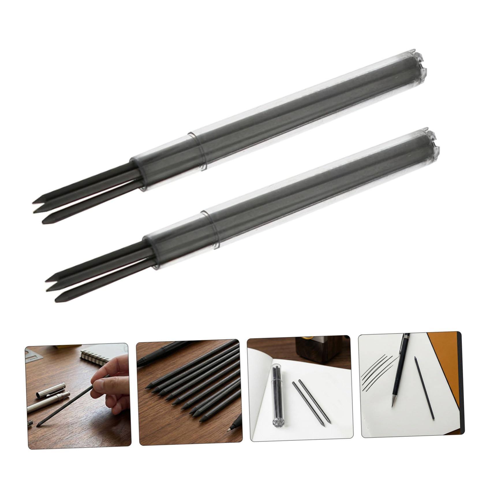 800 Unidades Puntas de Lápiz Mecánico 2.0mm Hb Color Negro Líneas Oscuras Consistentes y Resistencia a Roturas para Escritura y Dibujo Profesional