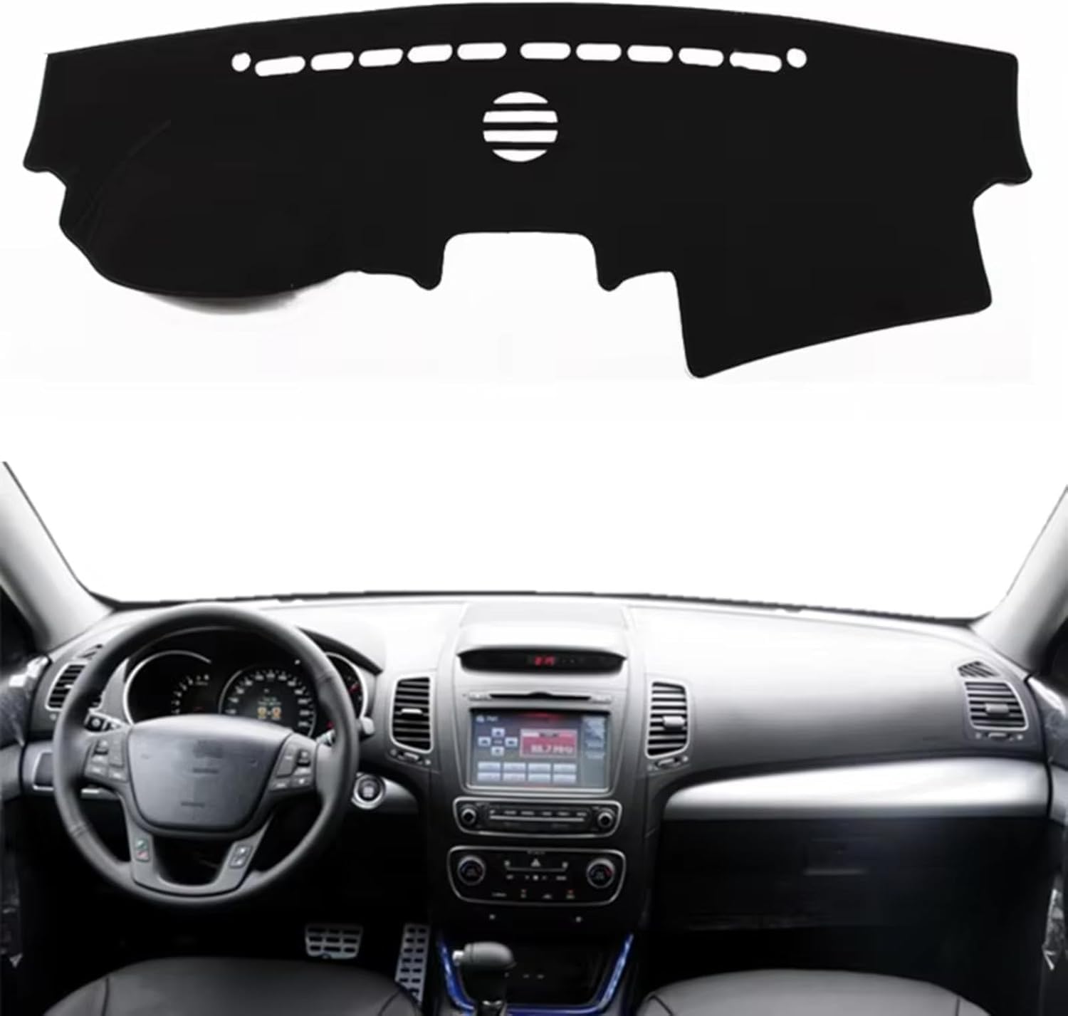 DdaiXQ Car Dashboard Mat For Kia Sorento 2009 – 2014, Anti Slip Anti Glare Dustproof Dashboard Cover Pad Protector Dash Cover Sunshade Dashmat