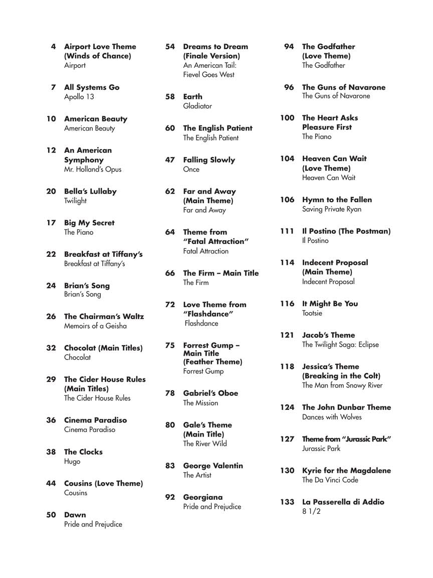 The best movie themes ever piano: Piano Solo