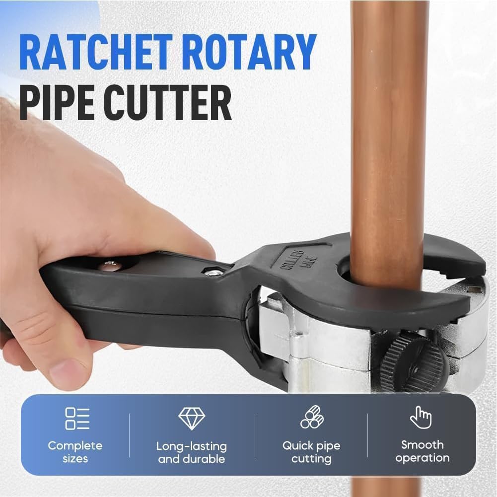 Tagliatubi a Cricchetto 6-23mm Regolabile Taglia Tubi per Rame Acciaio Alluminio PVC