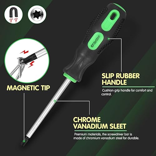 Miniatura 9 de GURADESIGN Juego de destornilladores magnéticos de 107 piezas con estuche, juego de destornilladores, incluye ranurado, Phillips, hexagonal,