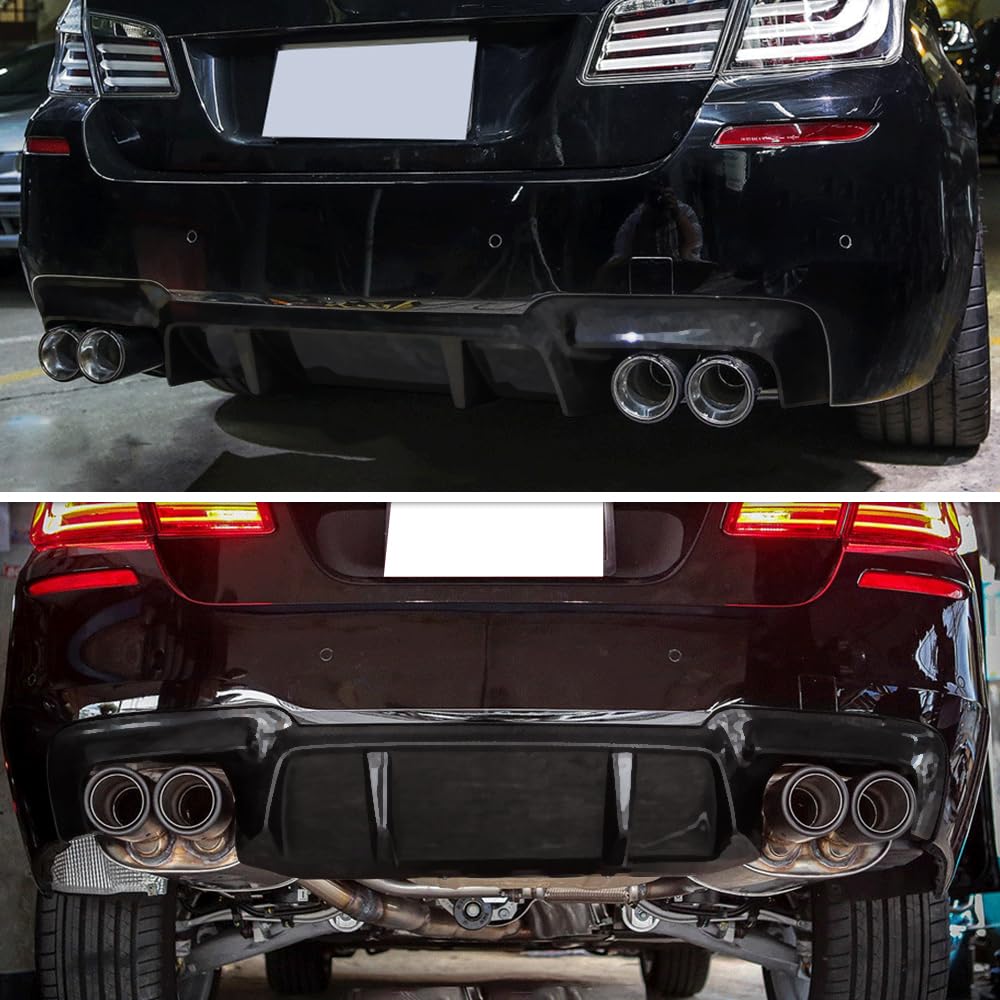 Snapklik.com : AeroBon Gloss Black Rear Diffuser Compatible