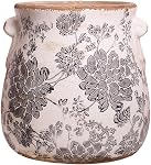 Antique Ceramic Planter & Vase for Home Decor, Rustic Farmhouse Flower Pot | 6.68 Inch Indoor Decorative Plant Pots, Vintage Ornament, Perfect for Bookshelf & Tabletop, Unique Gifts for Women, Red