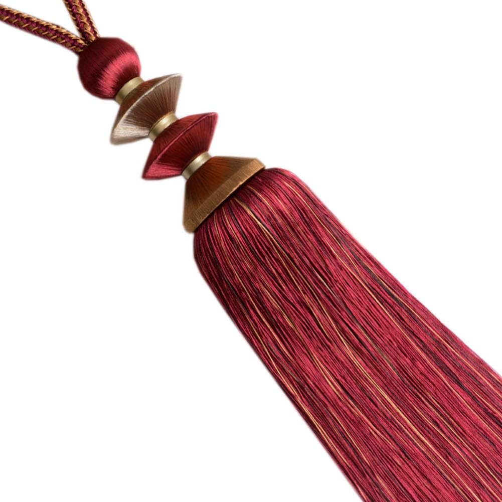 One Pair Decorative Tassels Curtain Tiebacks Rope Tassel Curtain Buckle Holdbacks (Purple)