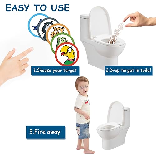 Miniatura 2 de REFLYAWAY 48 objetivos de inodoro para entrenamiento de orinal para niños, para entrenamiento de ir al baño, objetivos desechables para