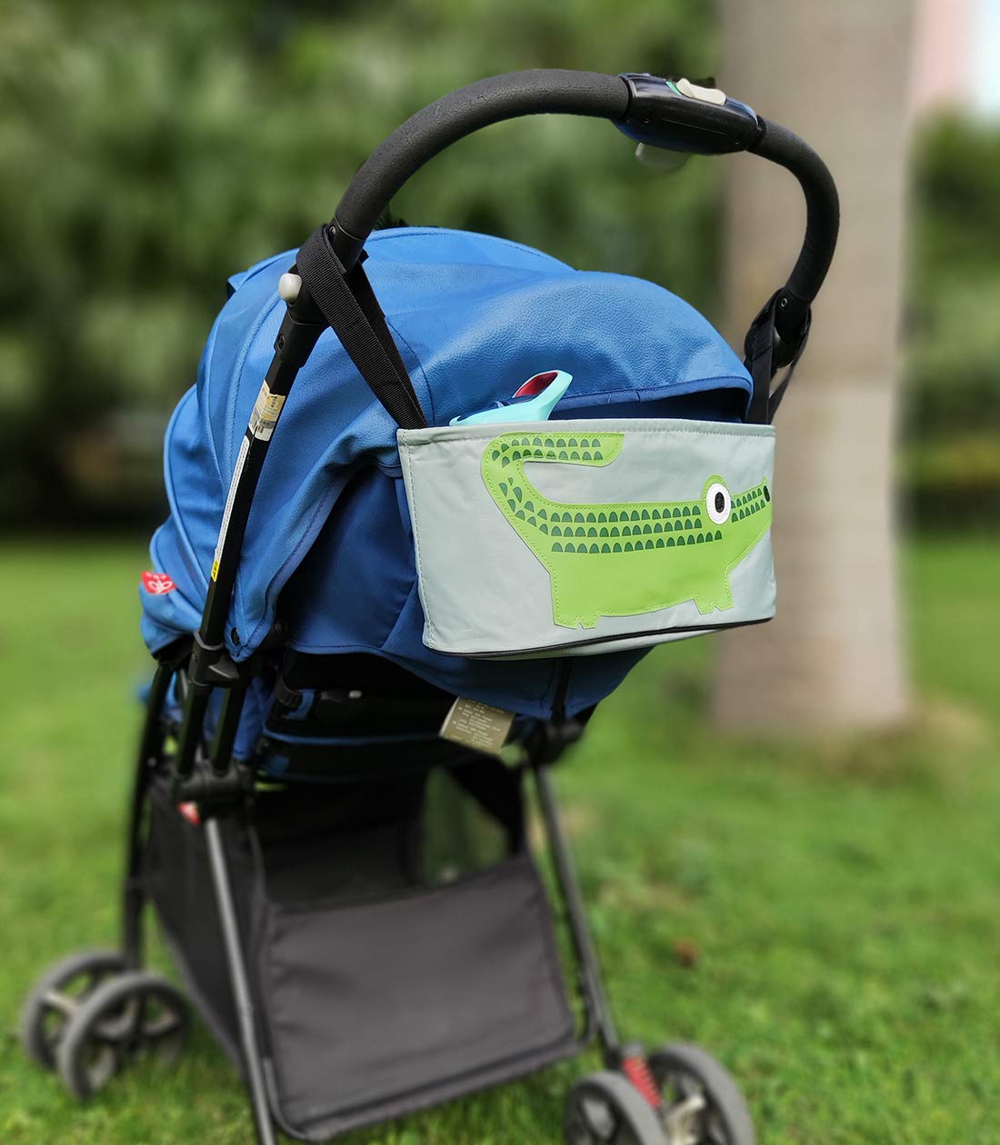 Borsa Portaoggetti Passeggino Universale,Organizzatore Passeggino Valco Con Porta Biberon Portabicchieri per Carrozzina, Resistente all' acqua（Fox)