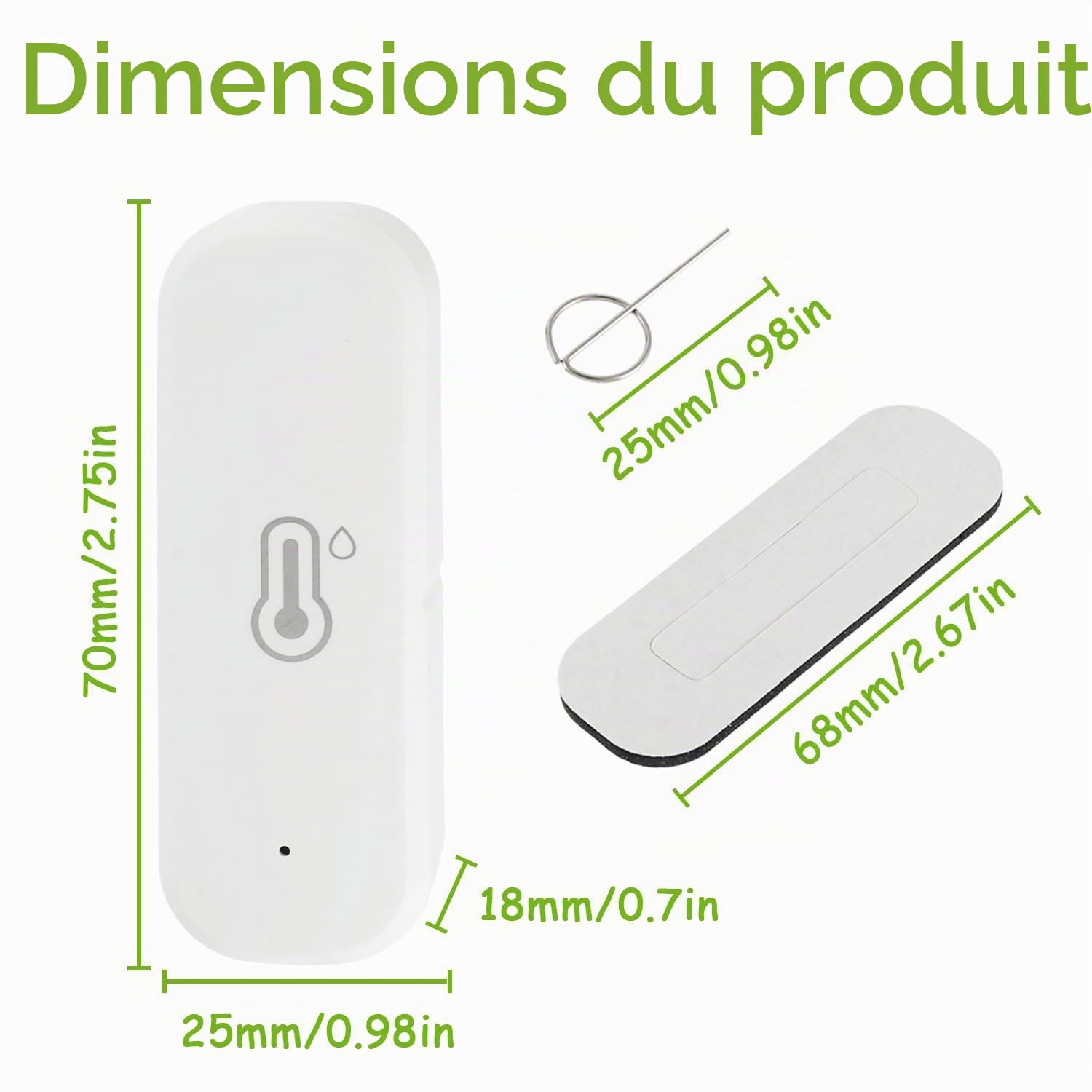 WiFi Hygromètre Thermomètre Capteur, Capteur température et d'humidité sans fil pour l'intérieur et l'extérieur avec surveillance à distance via app compatible Alexa & Google Home(4 Pièces)