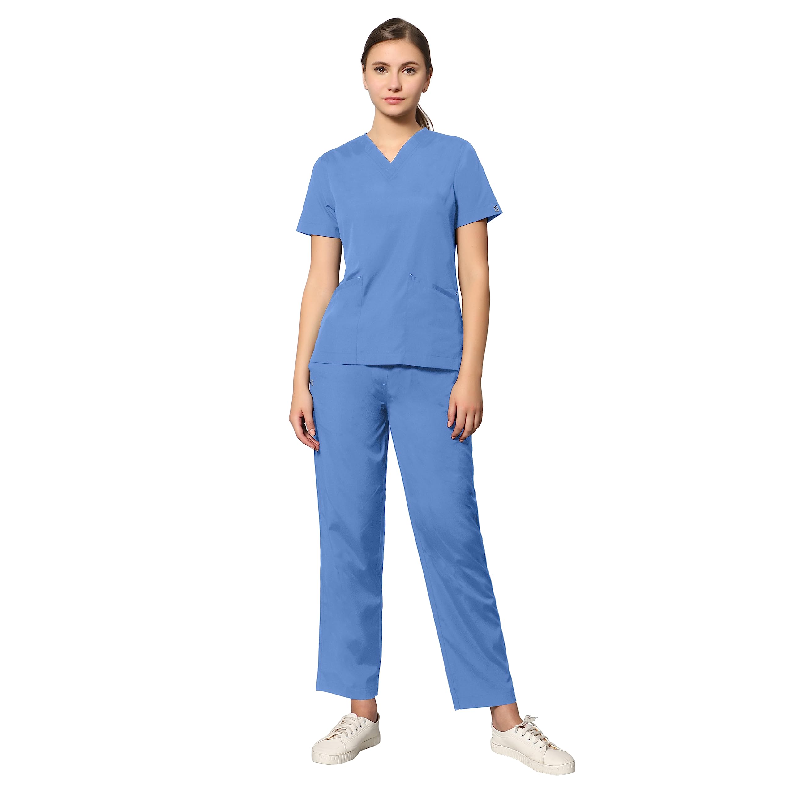 UNINUR WomenS Excellent Eazy 7 Pocket Scrub Suit for Doctors,Nurse & Health Professional, Color-Medical Blue (X-Small) (B0CB719XVP) Amazon Price History, Amazon Price Tracker