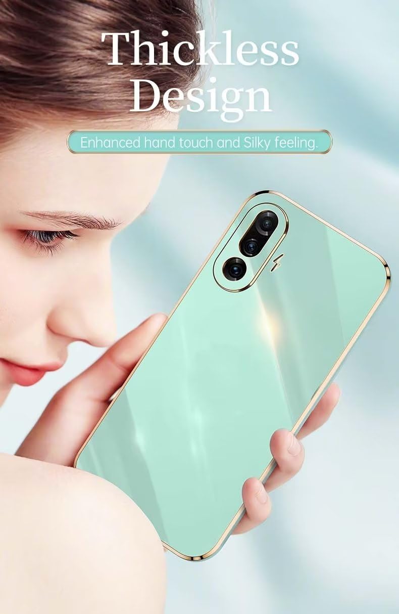 LENGRACE Custodia Per Xiaomi POCO F3 5G, Cover A Cuore Oro Amore, Pattern Love Heart, Silicone TPU Antiurto, Colore Verde