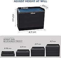 Vista 3 de Elevador de Muebles de 4 Pulgadas, Elevador de Muebles de Alta Resistencia en Alturas de 1.5, 3 o 4 Pulgadas, Bloques de Elevación Rectangulares