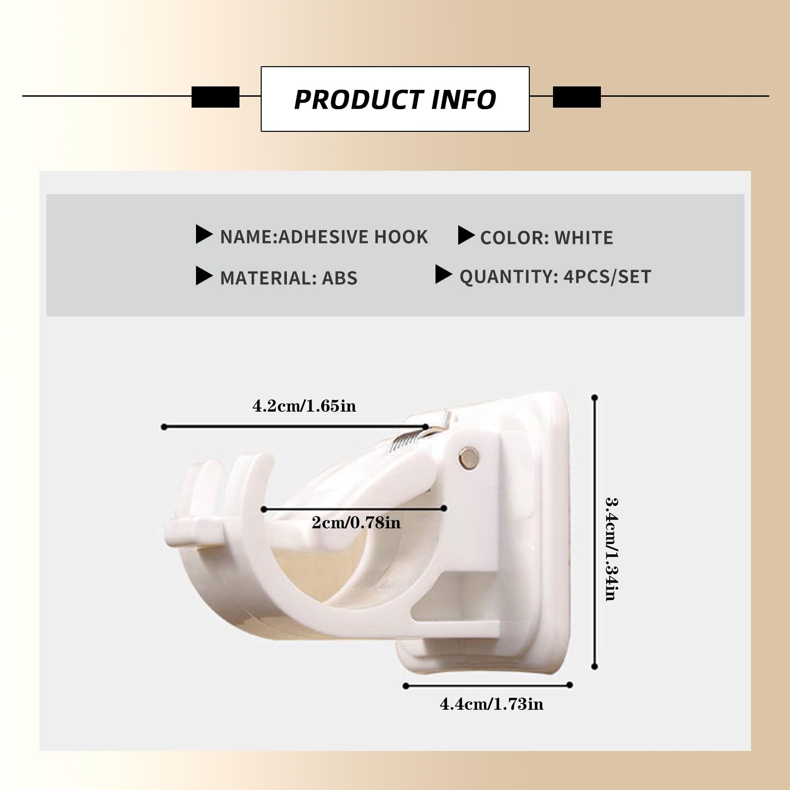 genialo - ﻿Supports autocollants pour tringles à rideaux, 2 pièces