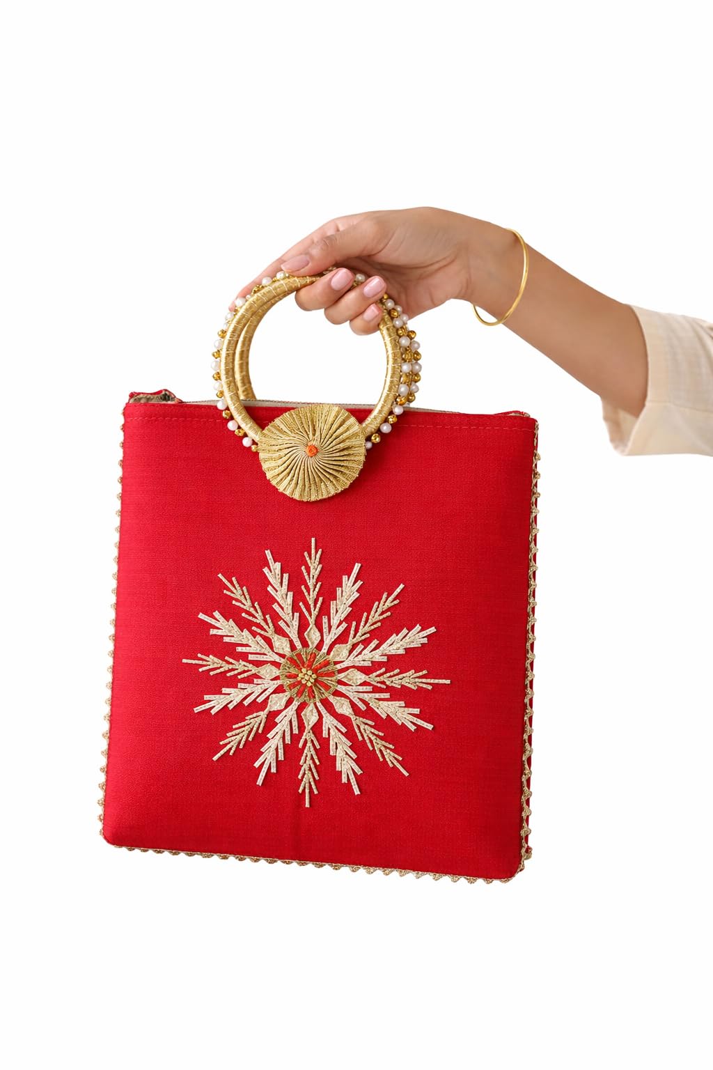 Gota Glamour bagPotali Bag for Wedding Party & Festive Use | Bridal Return Gift Potli Handbag-C_43-picture-24