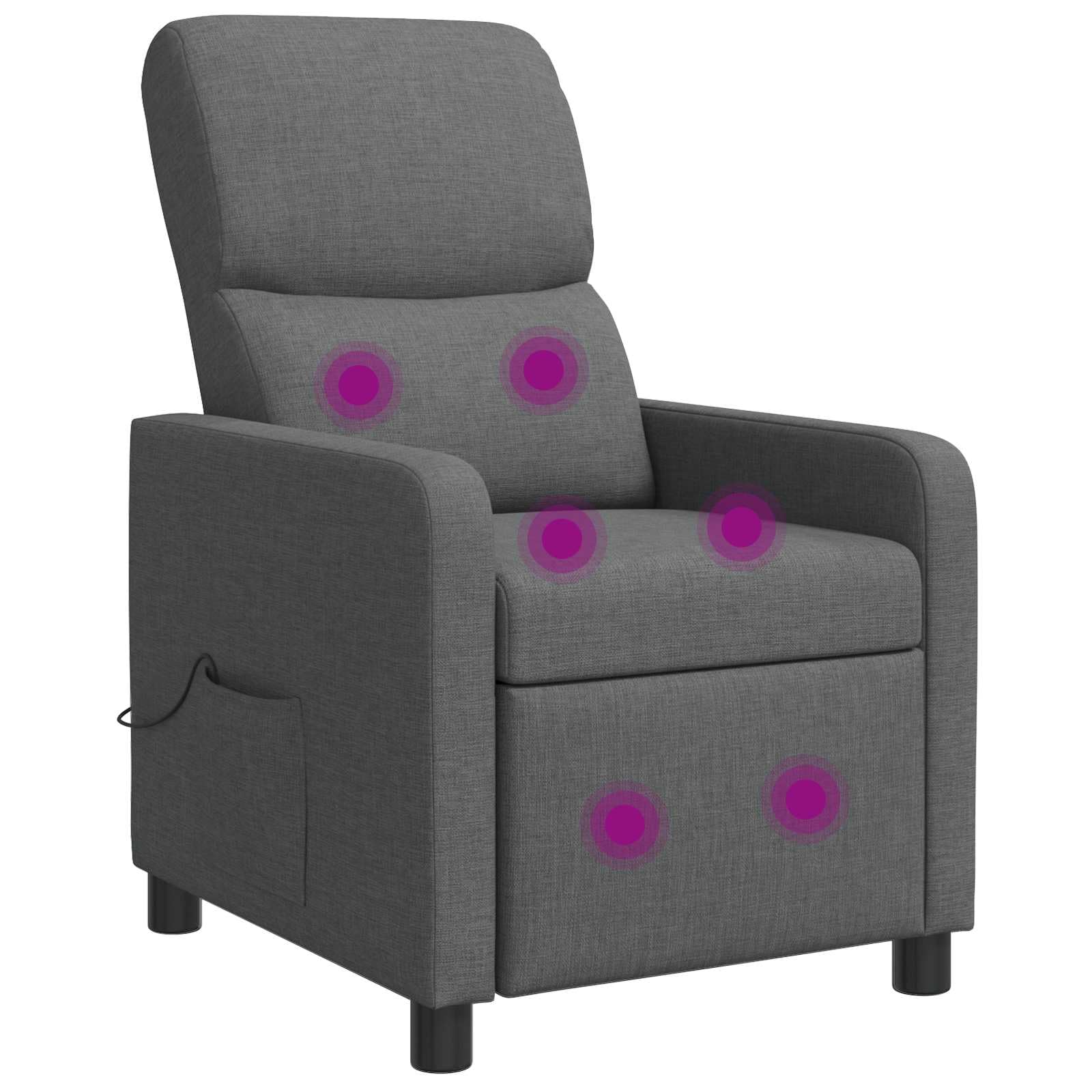 Generico Poltrona Massaggiante Grigio Scuro Tessuto,42034830