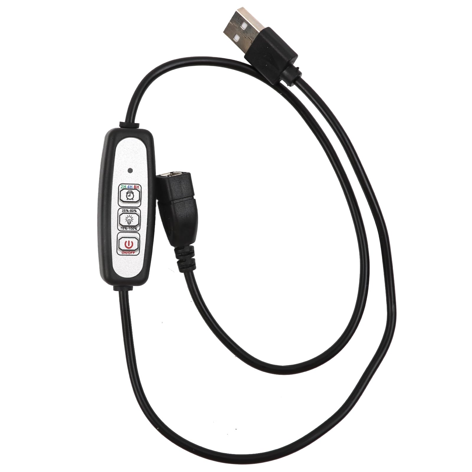 Photo 1 of USB Neon Sign Timer Cable with Dimmer for 5V LED Lights, 4/8/12-Hour Auto Shut Off USB Timer Switch Cable, USB Dimmer Switch for Neon Signs, LED Strip Lights and USB Powered Lights (Black-2/4/8)