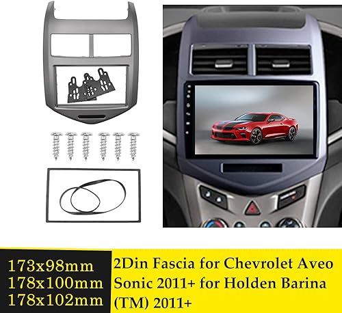 Miniatura 2 de 2Din Car Radio Fascia for Chevrolet Aveo Sonic for Holden Barina TM 2011 Stereo CD Panel Dash Kit Adapter Console Plate Bezel