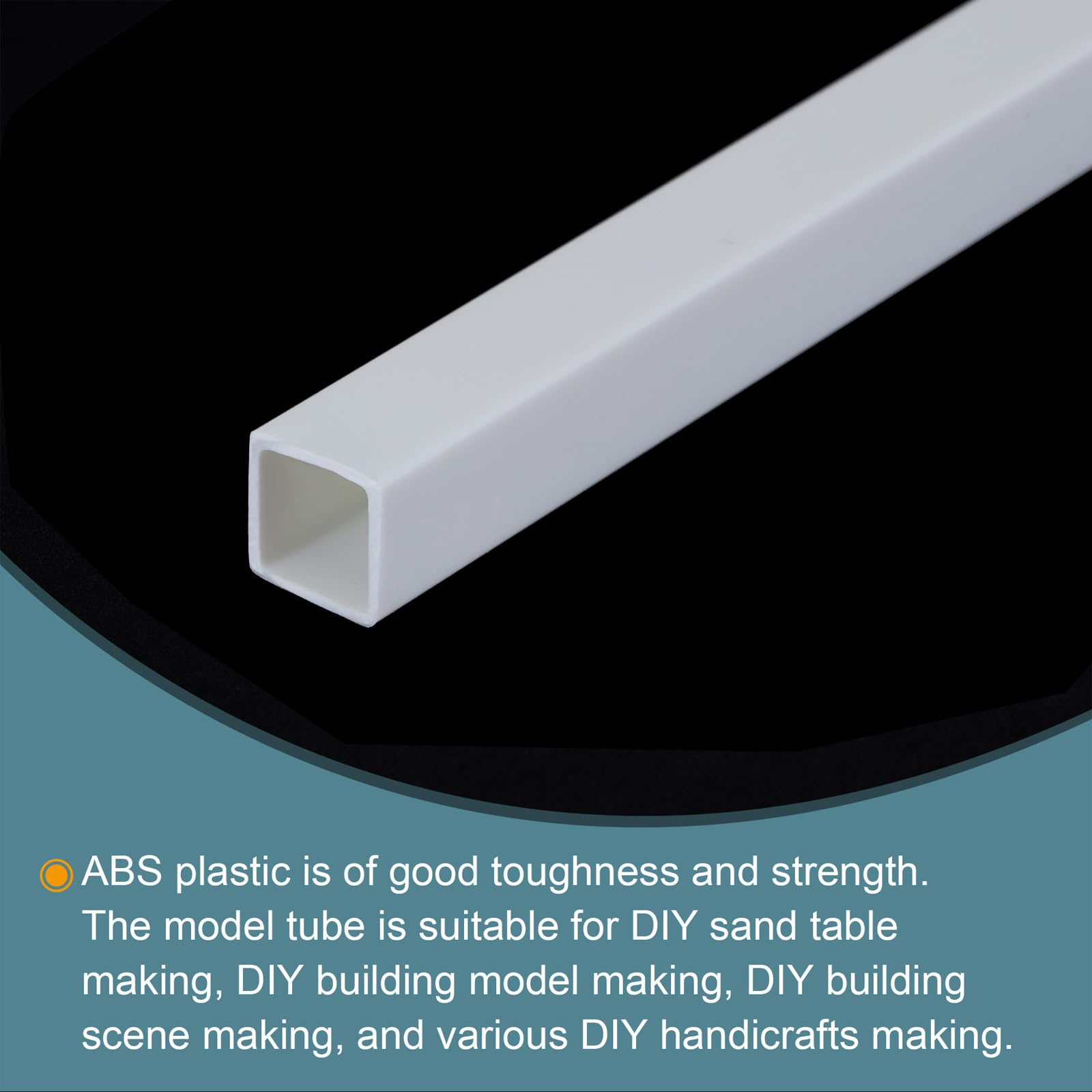 QUARKZMAN 10pz Tubo Plastica Abs per Modellismo, Barra Rotonda Solida 10x10x500mm Bianco Facile Lavorare per La Realizzazione di Modelli Architettonici Fai Te