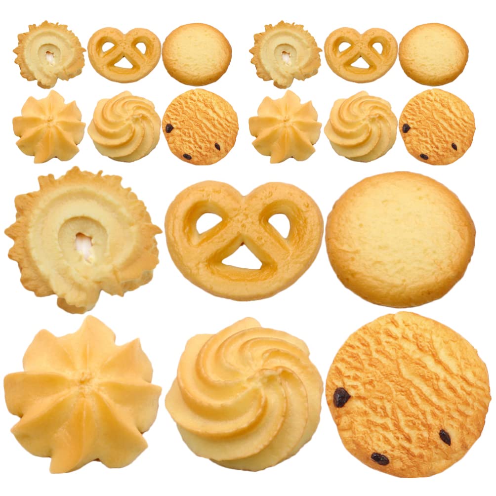 POPETPOP クッキー 食品サンプル ビスケット 模型 おままごと 学校 行事 果物屋などに 16個セット そっくり 展示 販促 グッズ 撮影道具 飾り 茶色