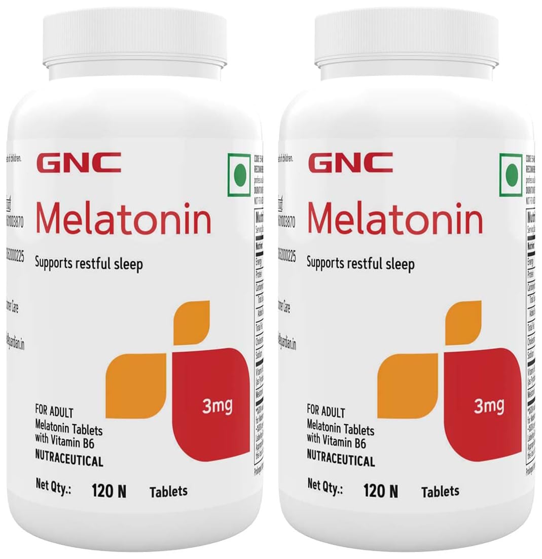 GNC Melatonin 3 mg - 120 Tablets (Pack of 2)-image-41