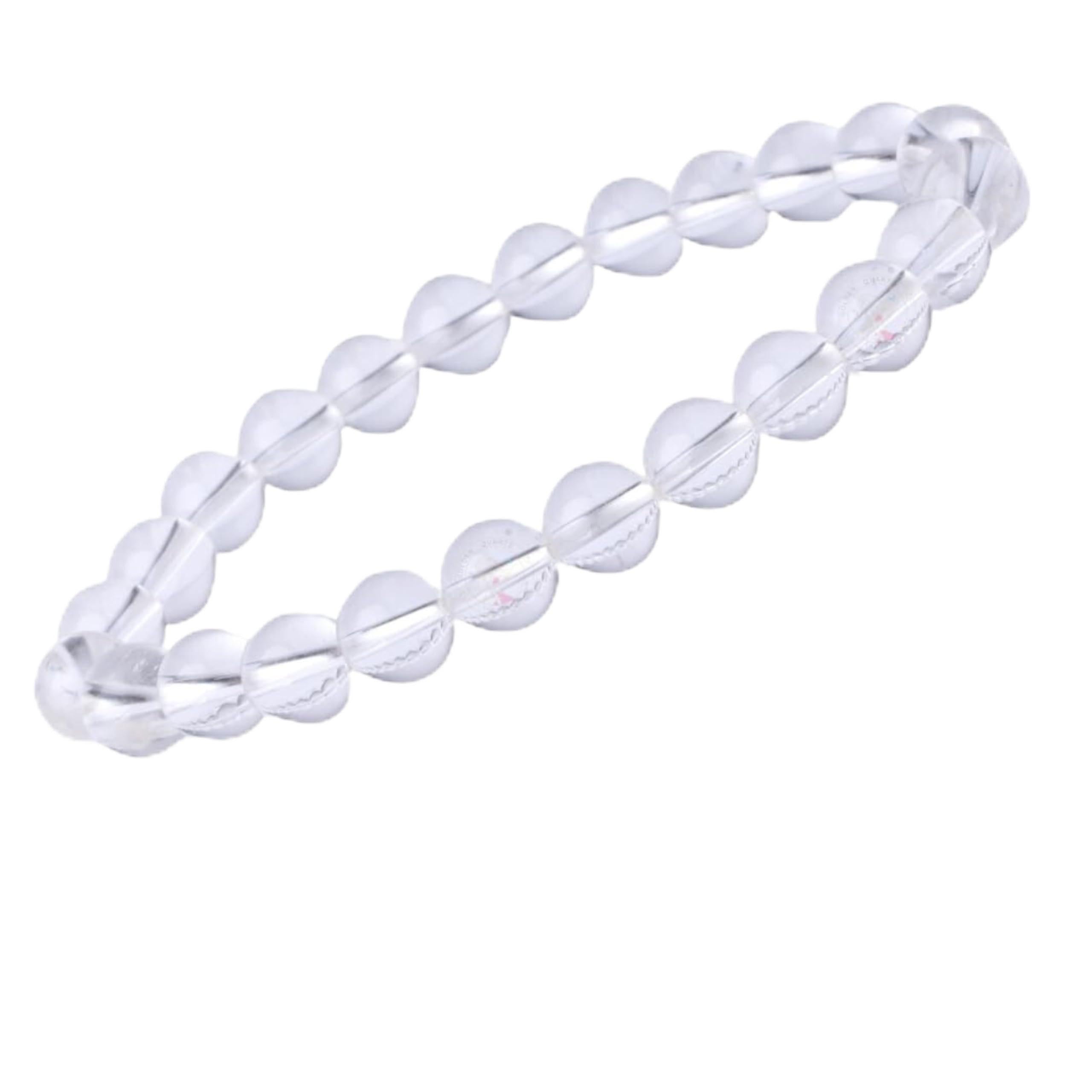 Clear Quartz Crystal Bracelet for Healing, Meditation & Chakra Balancing | Natural Gemstone Bracelet for Energy Amplification & Spiritual Growth | Unisex Jewelry for Clarity & Focus (Round, 8mm) (B0BMX7TSW2) Amazon Price History, Amazon Price Tracker