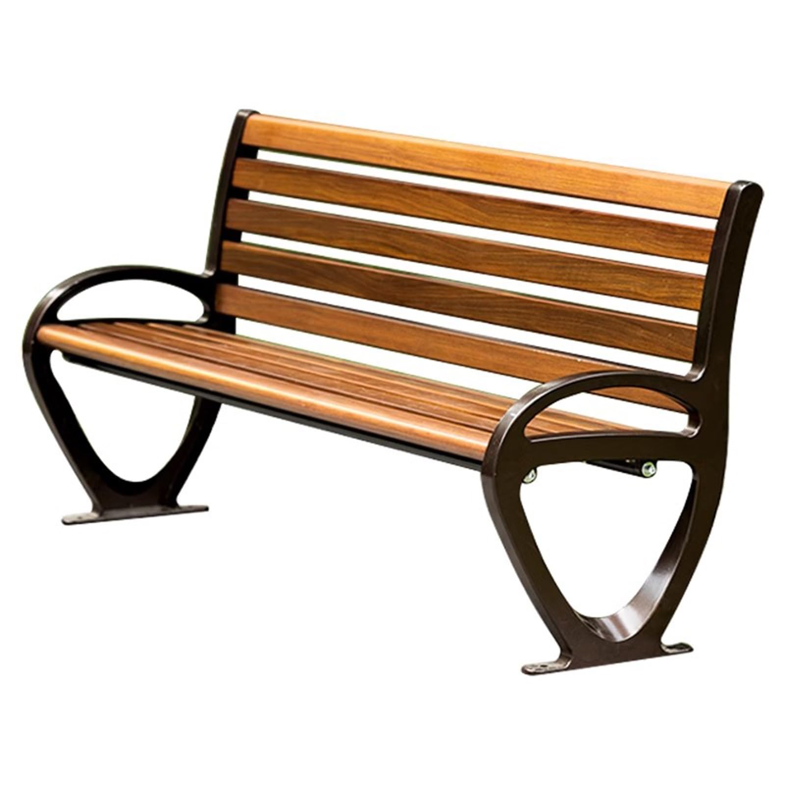 SMDLKVM Outdoor Garden Bench, Metal Outdoor Bench, With Armrests