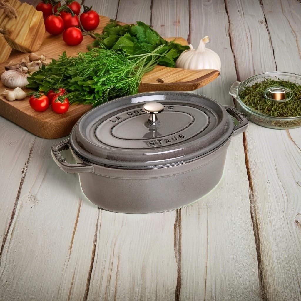 Amazon.com: Staub Cast Iron Oval Cocotte, Dutch Oven, 5.75-quart
