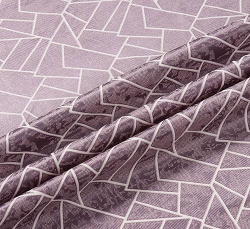 Image of Room Darkening Curtains for Door & Windows, Living Room, Bedroom, Eyelet, Parda, Printed, Pack of 2, Lavender, 4 x 5 Feet