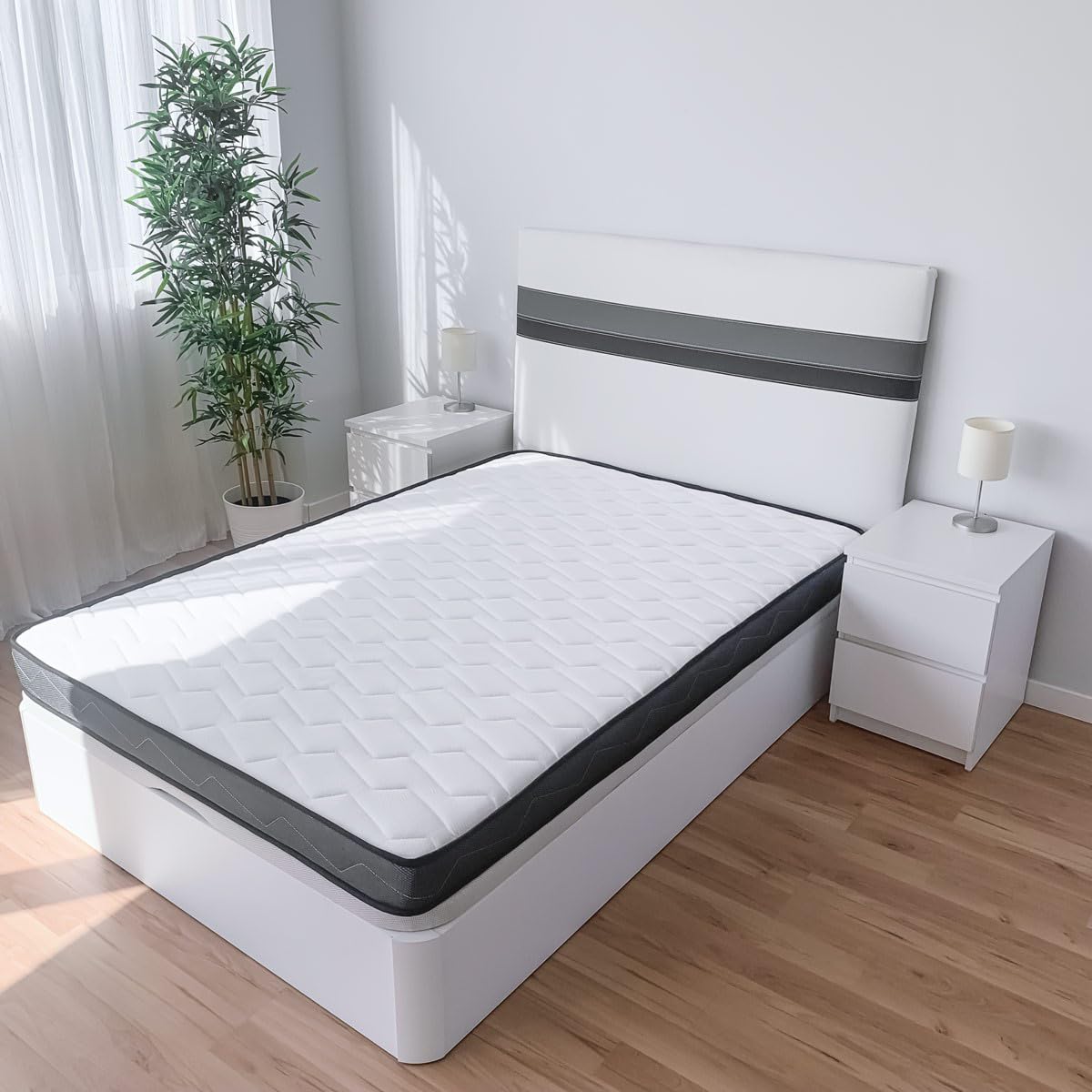 amuéblate Online - Colchón Fit Reversible 90 x 180 cm, Ideal para Camas Nido o Literas, Antiácaros, Antibacterias e Hipoalergénico