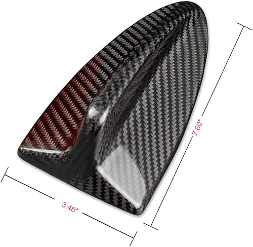 Miniatura 2 de AIRSPEED Cubierta de antena de aleta de tiburón de fibra de carbono negra para BMW E82 E46 E90 E92 M3 Accesorios (7.6 pulgadas)