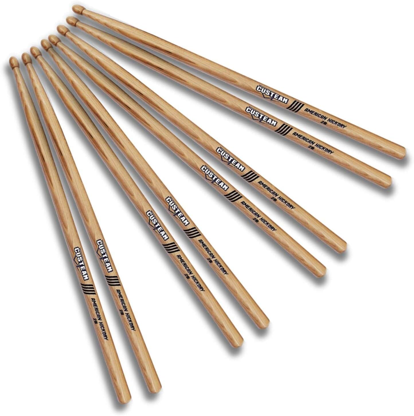 Drum Sticks 2B - American Hickory 2B Drumsticks - Individually Packaged Drumstick Set