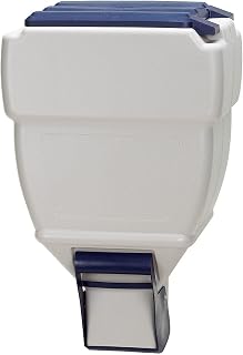 Coastal Pet Bergan Wall-Mounted Food Dispenser - Dog, Cat, Rabbit and Other Pet Food Storage Container - Beige/Navy - 40 lbs