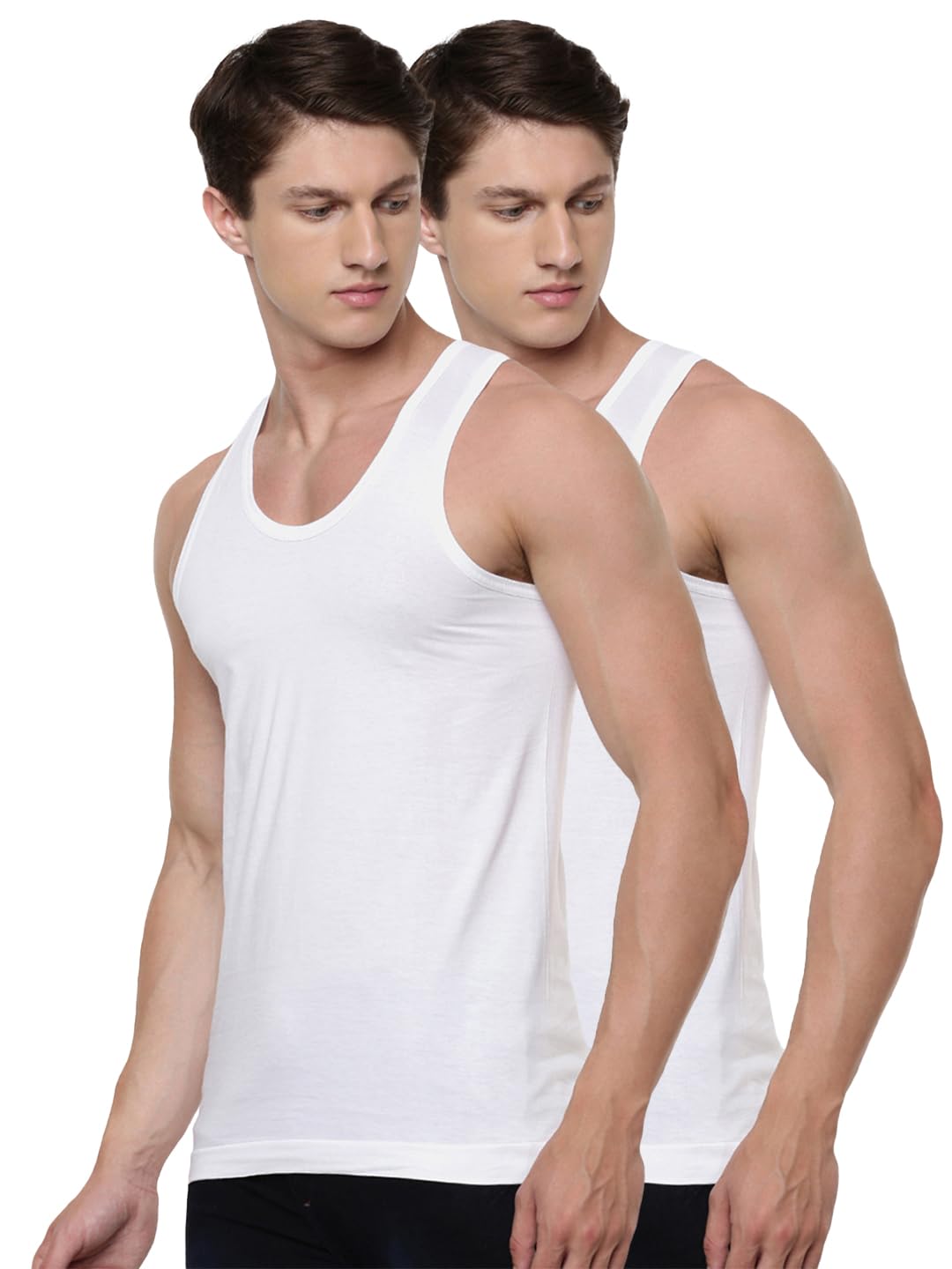 Men's Classic White Sleeveless Gym Vest/Banian|Super Combed Cotton Innerwear