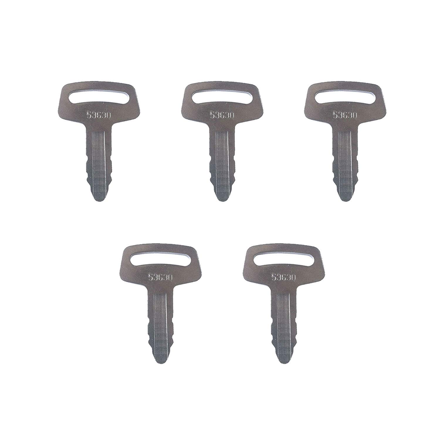 Disenparts 53630 (5) Ignition Key RC101-53630 RC10153630 For Kubota Loaders R400B R410 R420 R510 R520 R310 R310B Excavators KH41 KH51 KH61 KH91 KH101 KH151 KH170 Generators SQ-1140 SQ-1200 SQ-3170