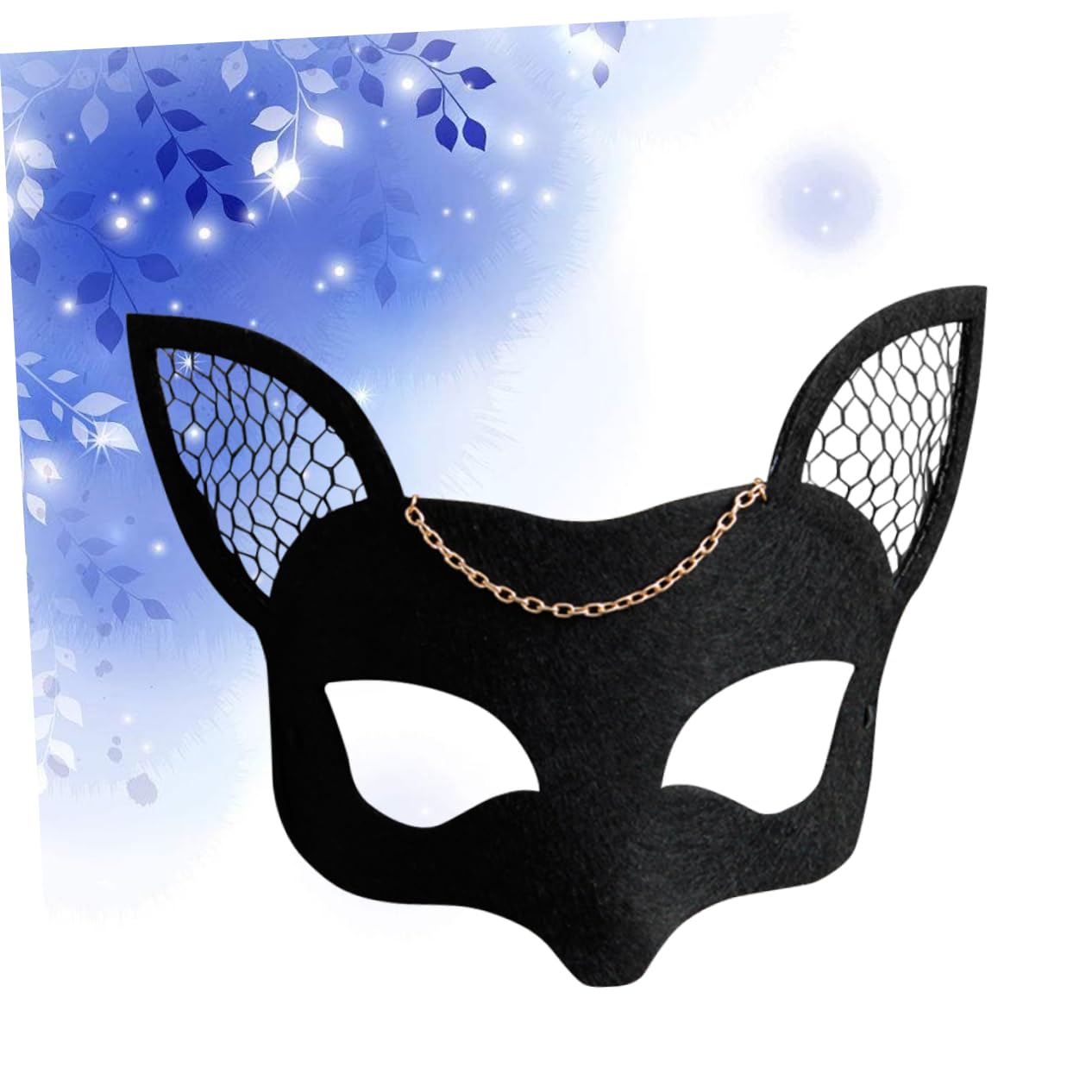 LIFKOME Cosplay Mask Party Face Masks Bio Collagen Face Mask Masquerade Halloween LED Face Mask Masquerade Men Masquerade Masks Creepy Halloween Decoration Masks Cat Costume Women Black