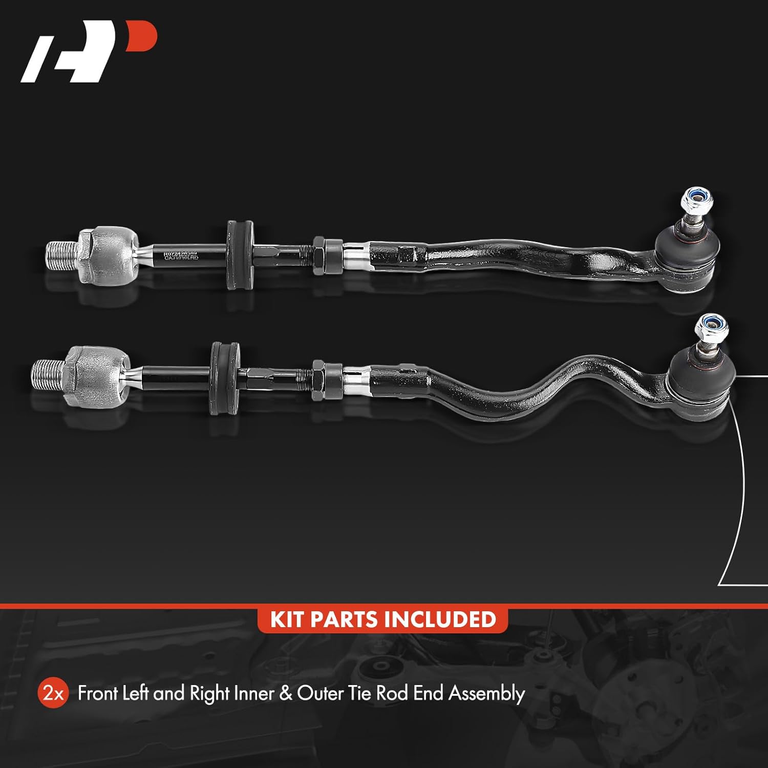 A-Premium 2 x Front Inner & Outer Tie Rod End Assembly, Compatible with BMW Z3 96-02, 318i 92-98, 318is 92-97, 318ti 95-99, 323is 98-99, 325i 91-95, 325is 91-95, 328i 96-98, 328is 96-99, M3 95-99