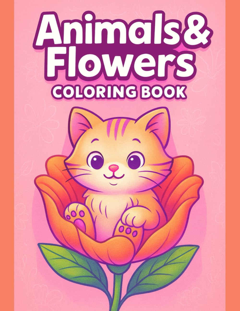 Garden Animals and Flowers Coloring Book for Kids: Simple Garden Scenes: Cute and Easy Designs Featuring Butterflies, Bunnies, and Blooms, Perfect for ... Fun Learning, and Screen-Free Activity
